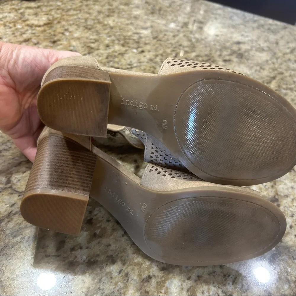 Indigo Rd Beige Open Toe Heels - Picture 7 of 7